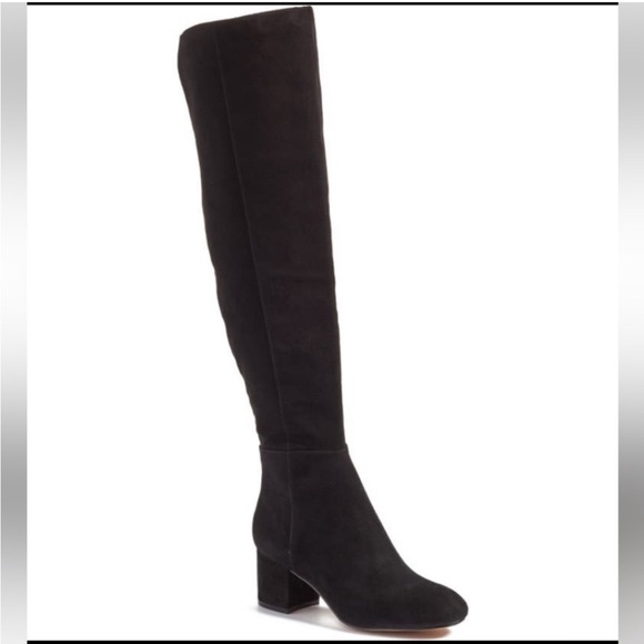 Halogen Shoes - Black suede leather over the knee boots - halogen - 9.5